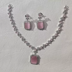 PINK, BLUE NECKLACE