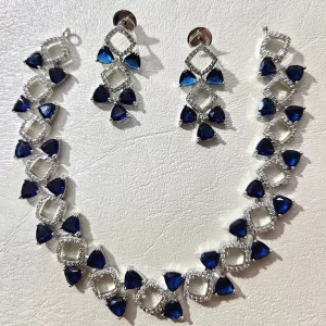 PINK, BLUE NECKLACE