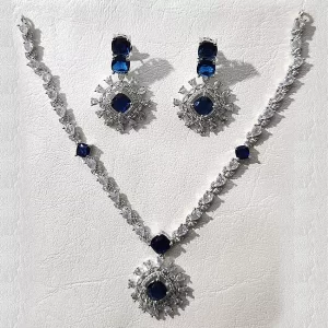 RUBY, BLUE NECKLACE
